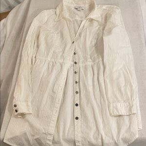 LOFT Cream Lightweight Tunic Top